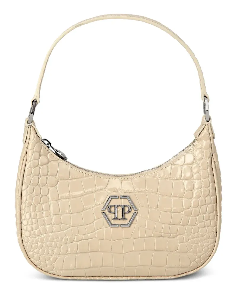 Philipp Plein Handtasche mit Kroko-Print - Nude Nude