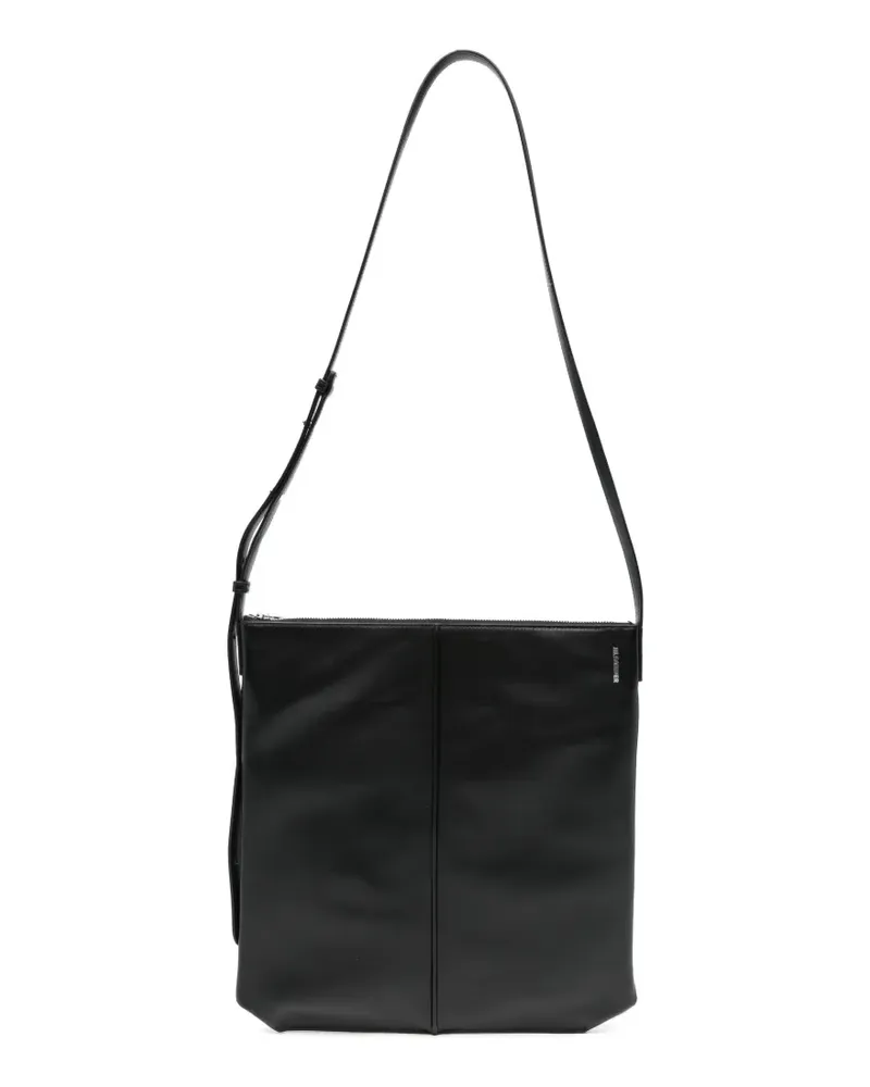 Jil Sander Linea zip leather crossbody bag - Schwarz Schwarz