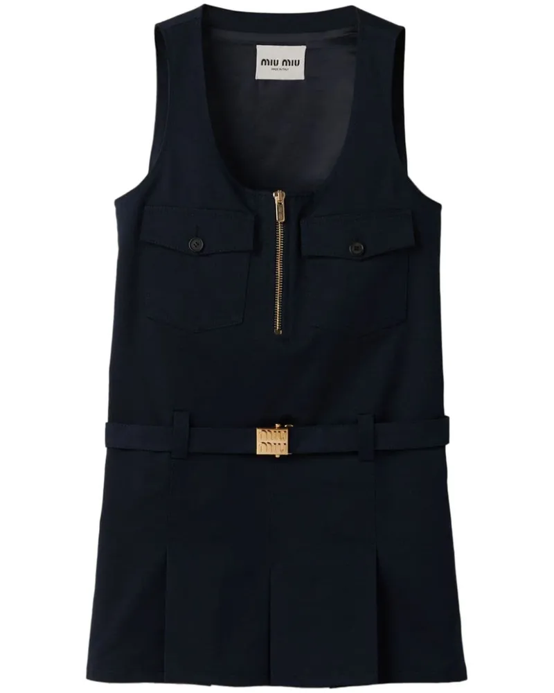 Miu Miu Chino Minikleid - Blau Blau