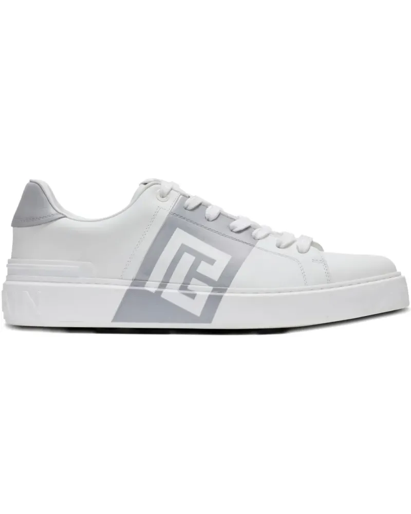 Balmain B-Court Sneakers mit Logo-Detail - Weiß Weiß
