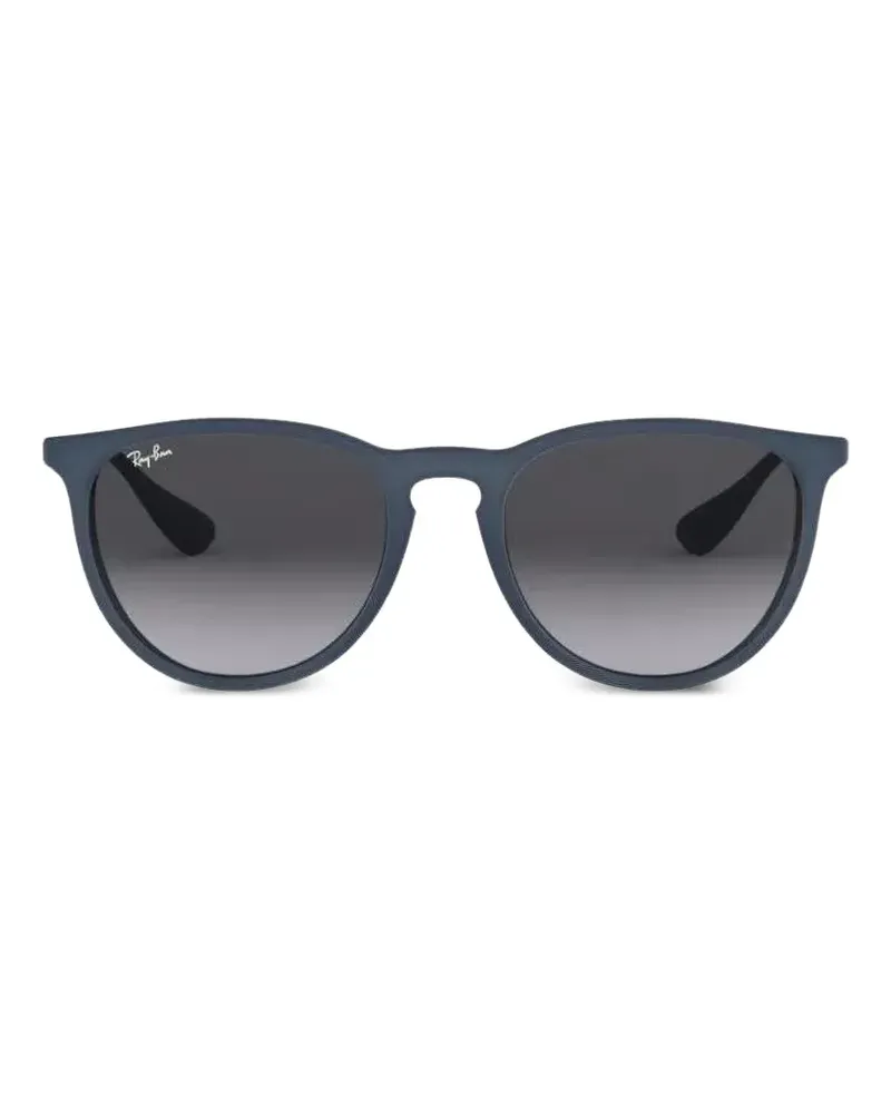 Ray Ban Erika Sonnenbrille mit rundem Gestell - Blau Blau