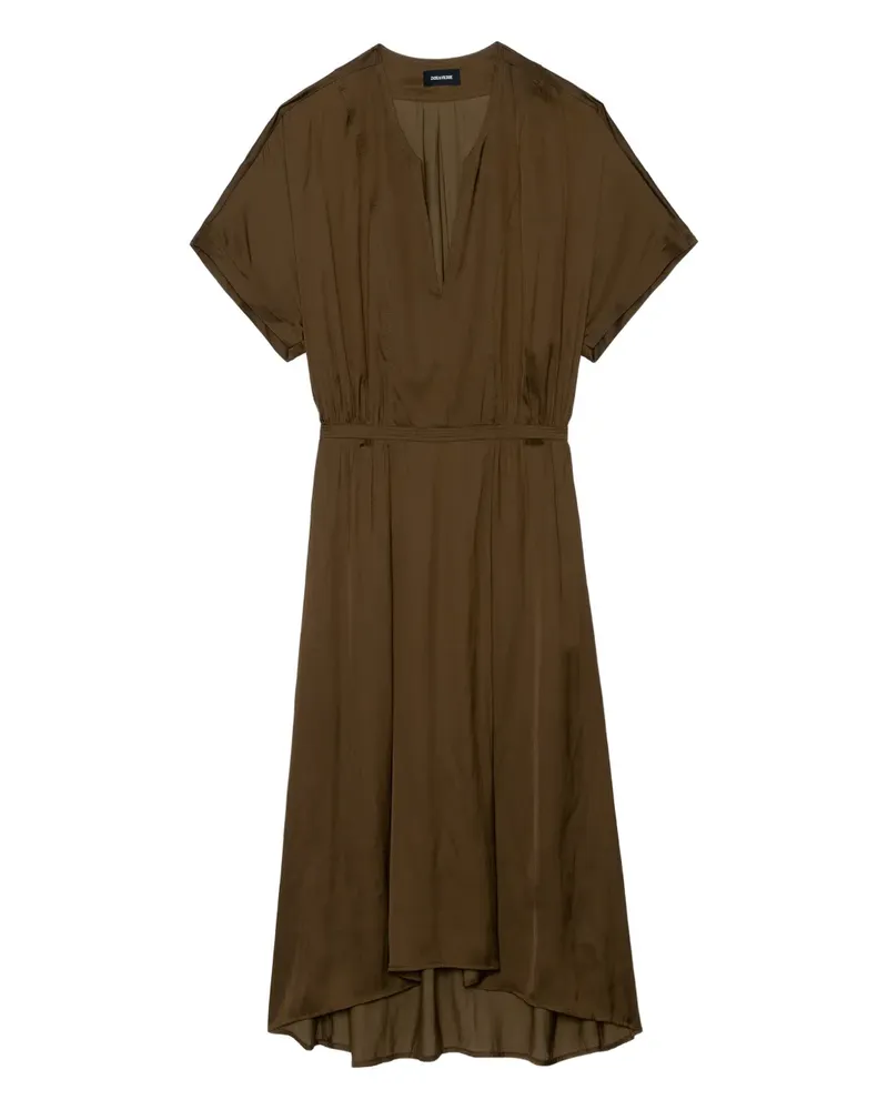 Zadig & Voltaire Riaz V-neck satin midi dress - Grün Grün