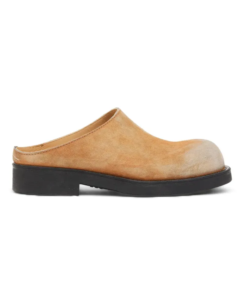 Maison Margiela Biker Mules aus ausgeblichenem Wildleder - Nude Nude