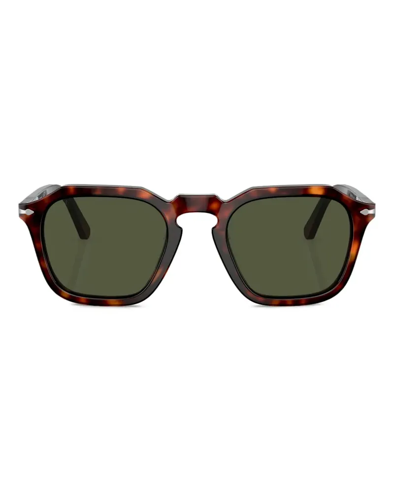 Persol Sonnenbrille mit eckigem Gestell - Braun Braun