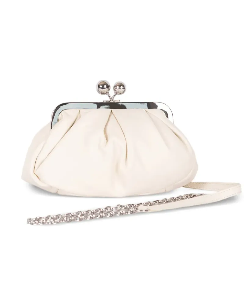 Max Mara Small Pasticcino ruched chain clutch bag - Nude Nude