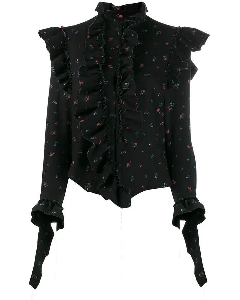 VETEMENTS Hemd mit Volants - Schwarz Schwarz