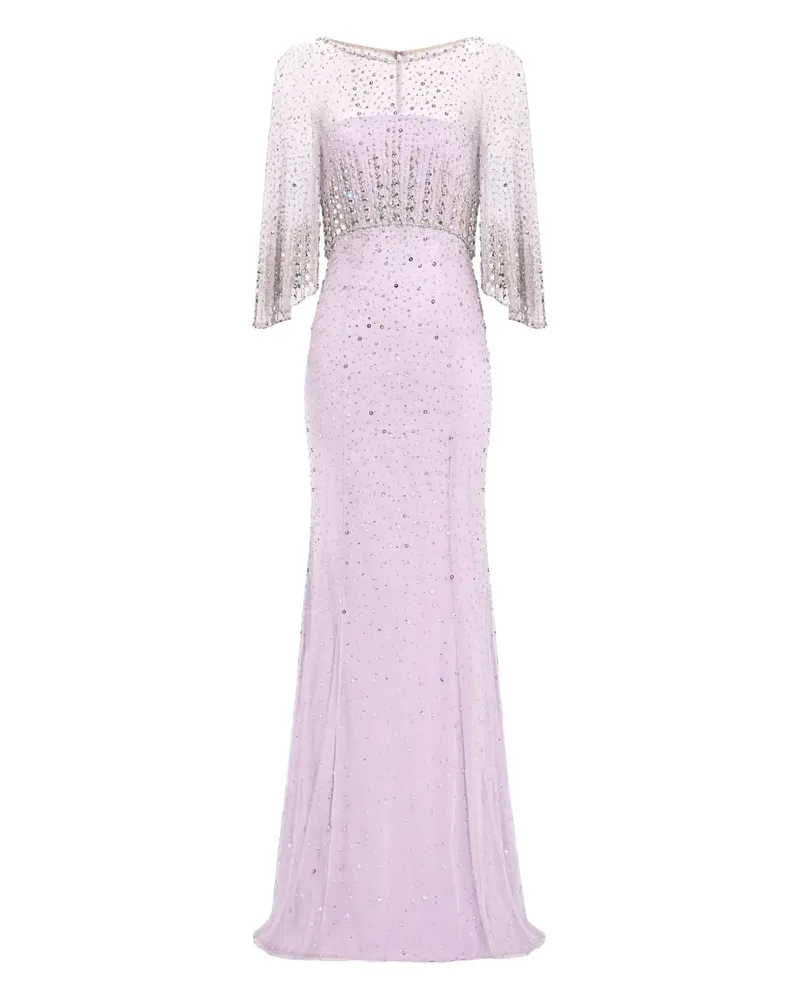 Jenny Packham Kleid mit Pailletten - Violett Violett