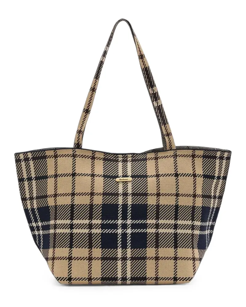 Barbour large Layla tartan tote bag - Blau Blau
