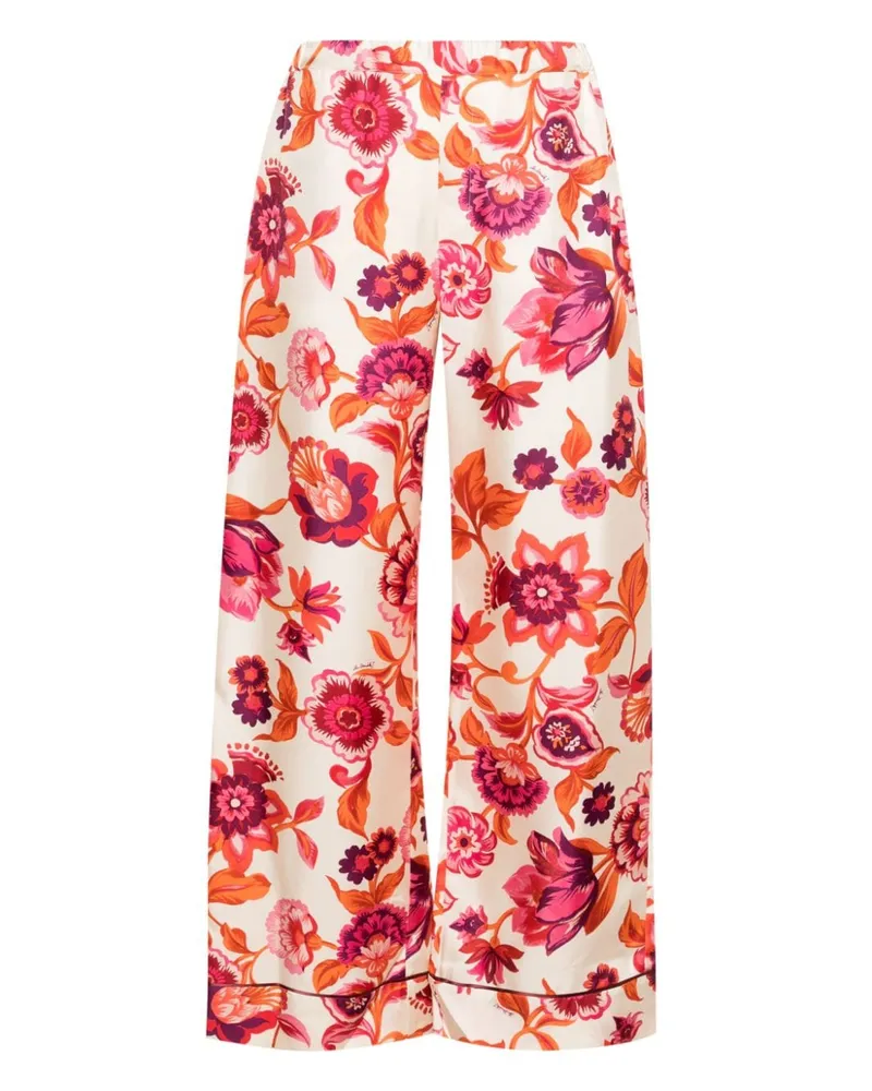 La DoubleJ Pyjama-Hose mit Blumen-Print - Nude Nude