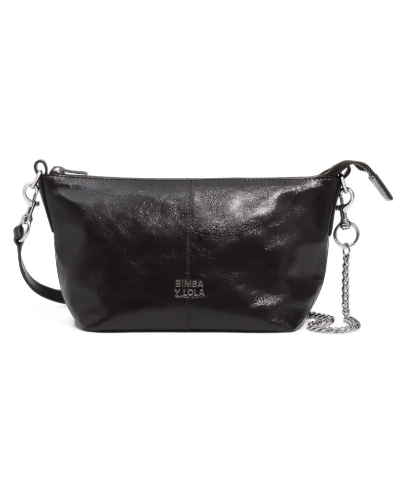 BIMBA Y LOLA Kleine Madrid Tasche aus Leder - Braun Braun