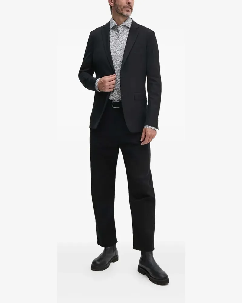 JOOP! Hemd mit Blumen-Print - Grau Grau