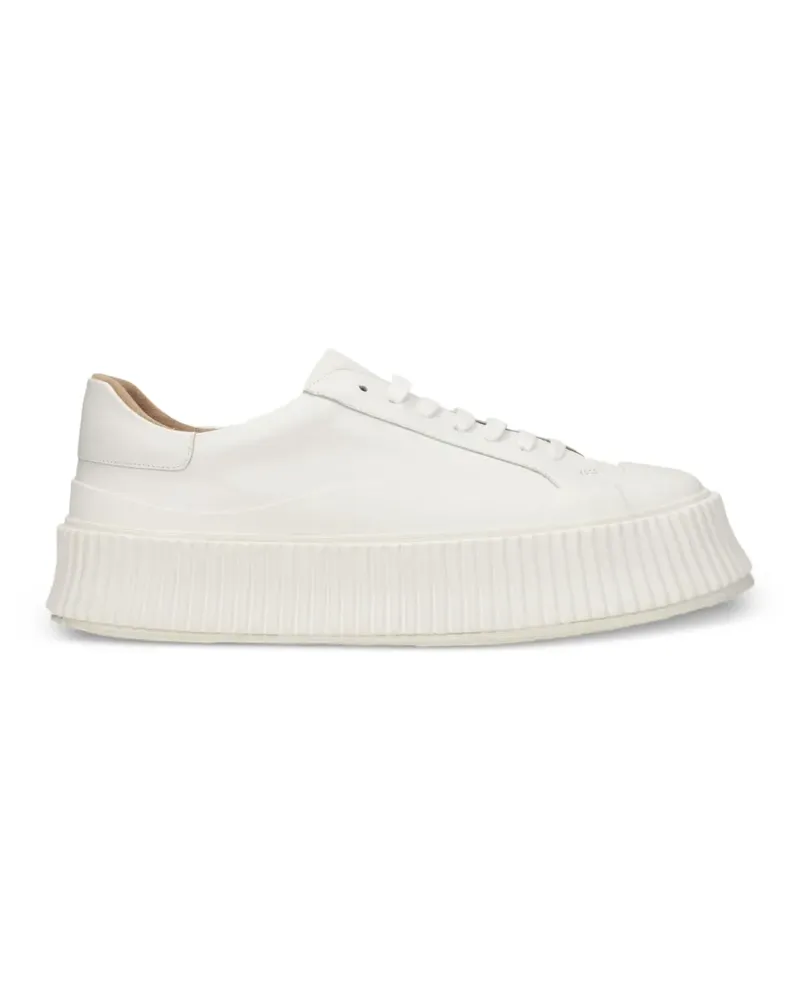 Jil Sander platform leather sneakers - Weiß Weiß