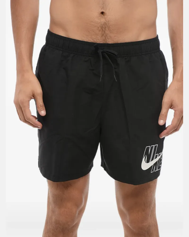 Nike Breaker Badehose mit Logo-Print - Schwarz Schwarz