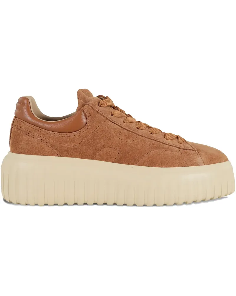 Hogan H-Stripes Sneakers mit Plateausohle - Braun Braun