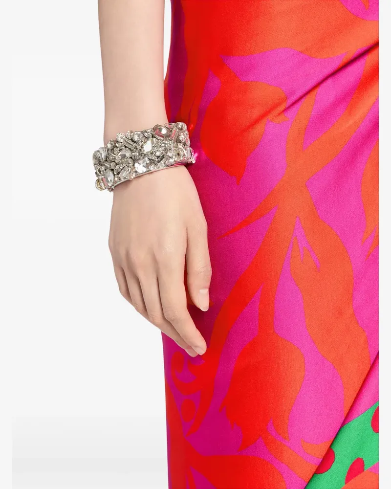 Dries van Noten crystal-embellished cuff bracelet - Silber Silber