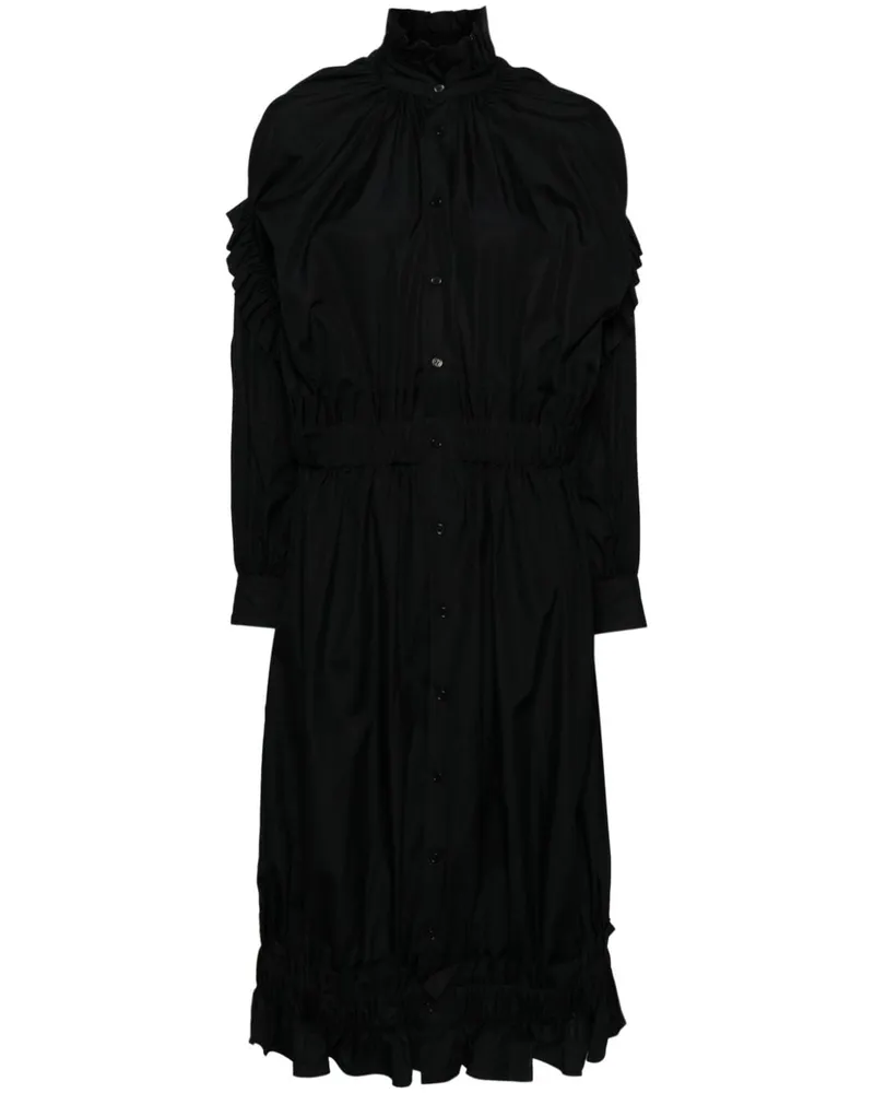 Noir Kei Ninomiya Kleid mit Rüschendetail - Schwarz Schwarz