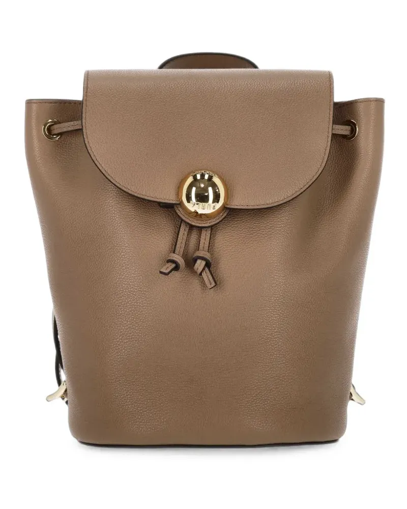 Furla leather backpack - Braun Braun