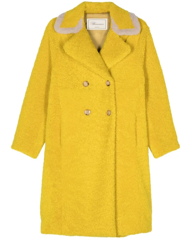 Blumarine Shearling-Mantel - Gelb Gelb