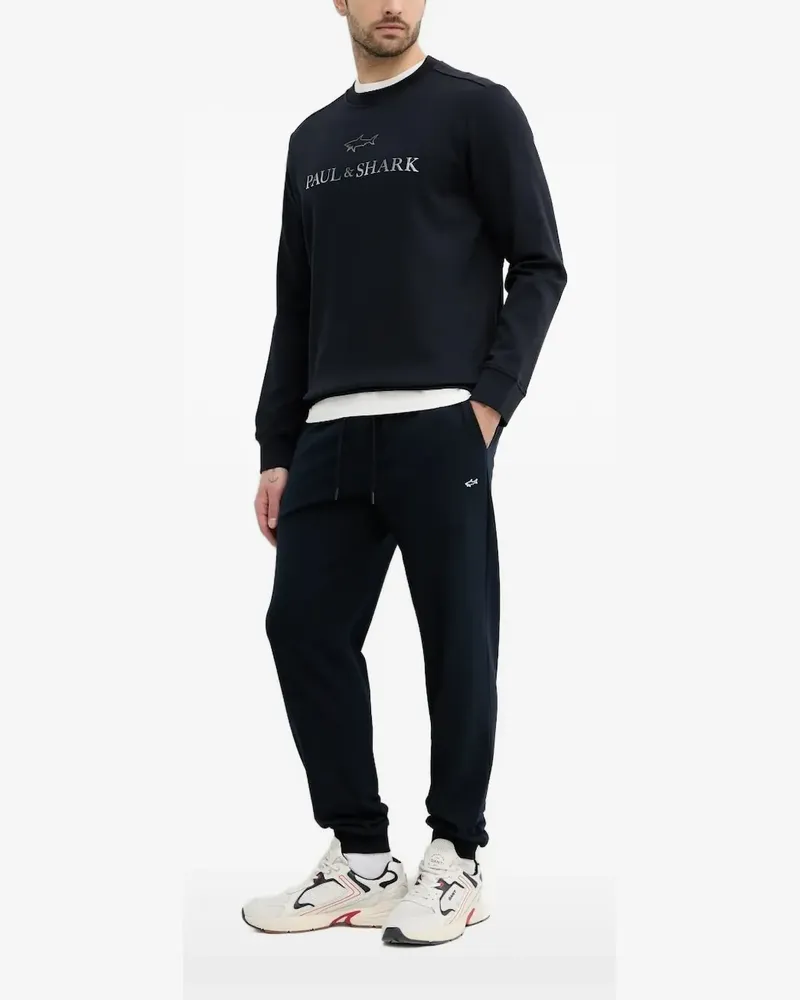 Paul & Shark Sweatshirt mit Hai-Logo - Blau Blau