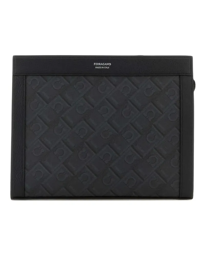 Ferragamo monogram clutch bag - Schwarz Schwarz