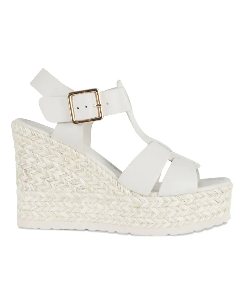 Paloma Barceló T-strap woven sandals - Weiß Weiß