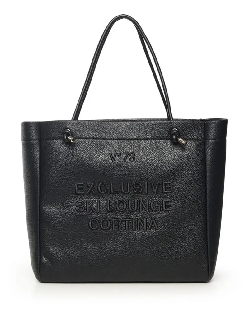 V°73 Cortina Schultertasche mit Logo-Stickerei - Schwarz Schwarz