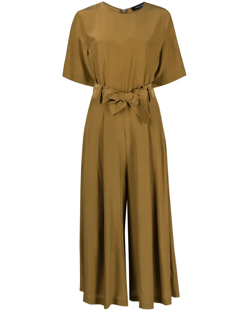 Fabiana Filippi Cropped-Jumpsuit mit Gürtel - Nude Nude