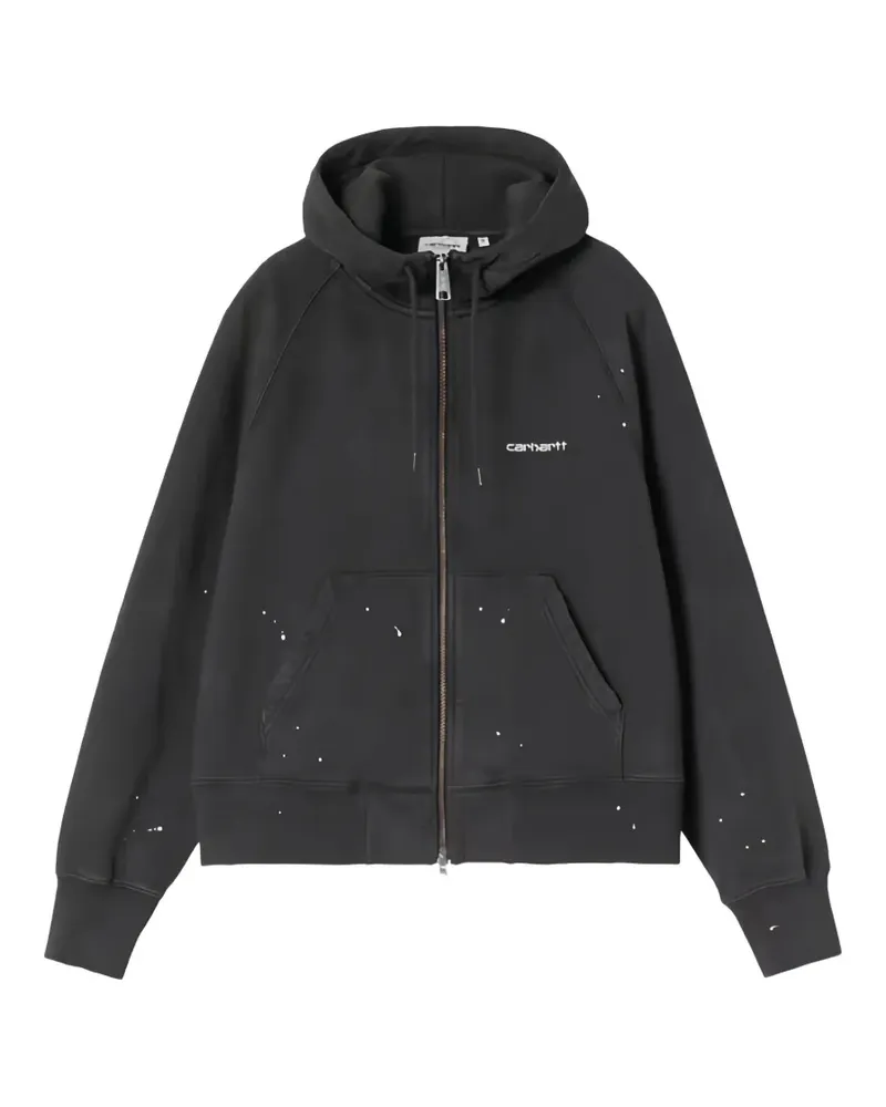 Carhartt WIP paint-splatter logo-print hoodie - Grau Grau