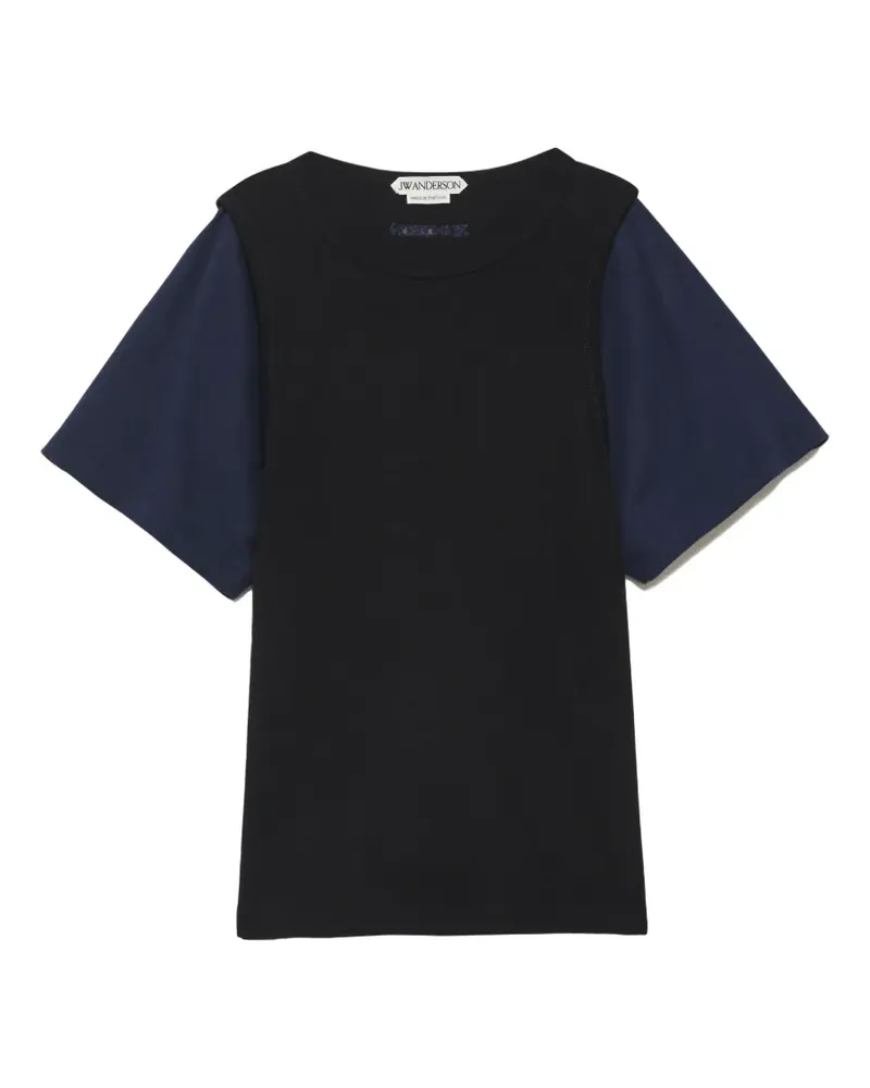 J.W.Anderson T-Shirt in Colour-Block-Optik - Schwarz Schwarz