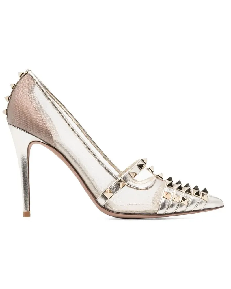 Valentino Garavani Rockstud Pumps 10 cm - Gold Gold