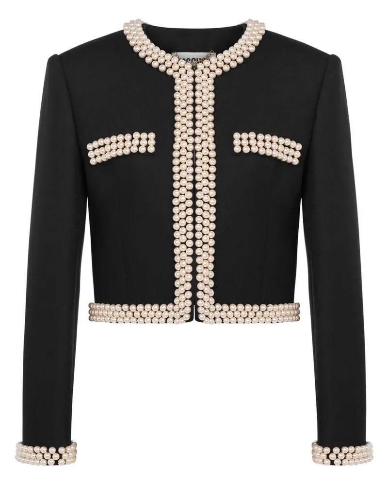 Moschino Blazer mit Kunstperlen - Schwarz Schwarz