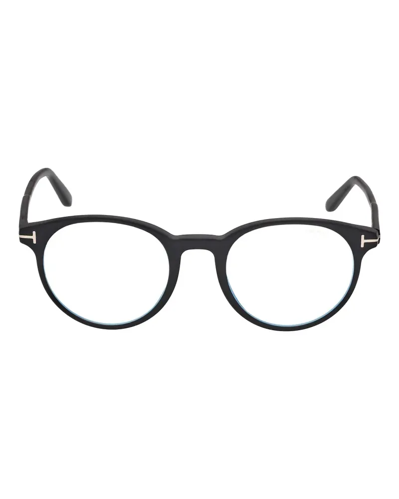 Tom Ford Brille mit rundem Gestell - Schwarz Schwarz