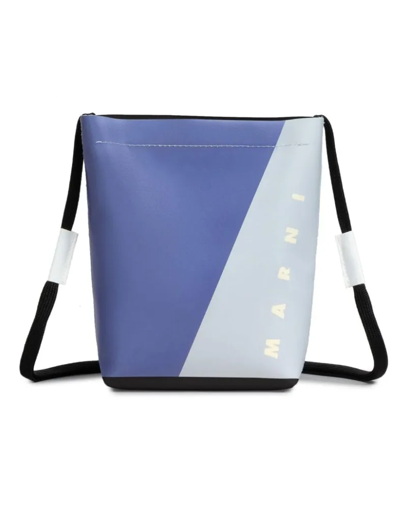 Marni Schultertasche in Colour-Block-Optik - Violett Violett