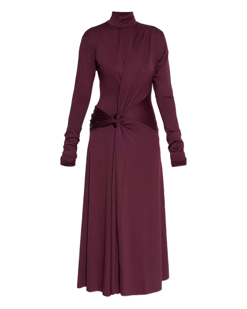 Victoria Beckham Asymmetrisches Kleid mit Rollkragen - Rot Rot