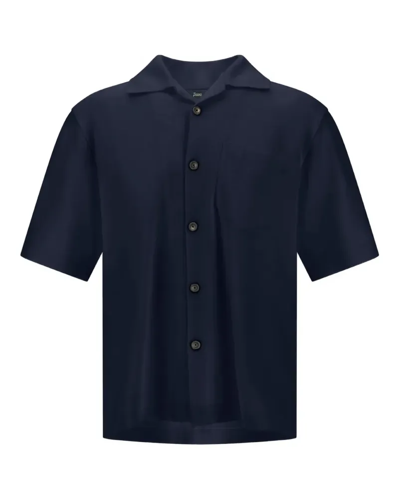 Herno Hemd mit aufgesetzter Tasche - Blau Blau