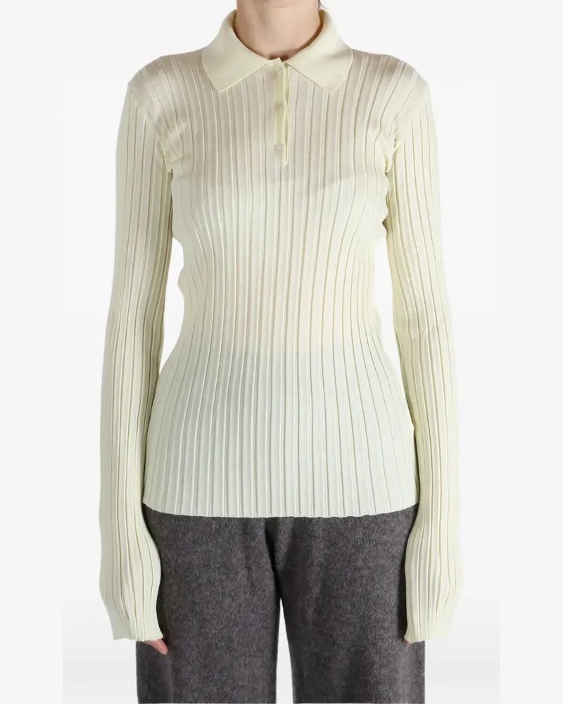 Calvin Klein ribbed polo shirt - Nude Nude