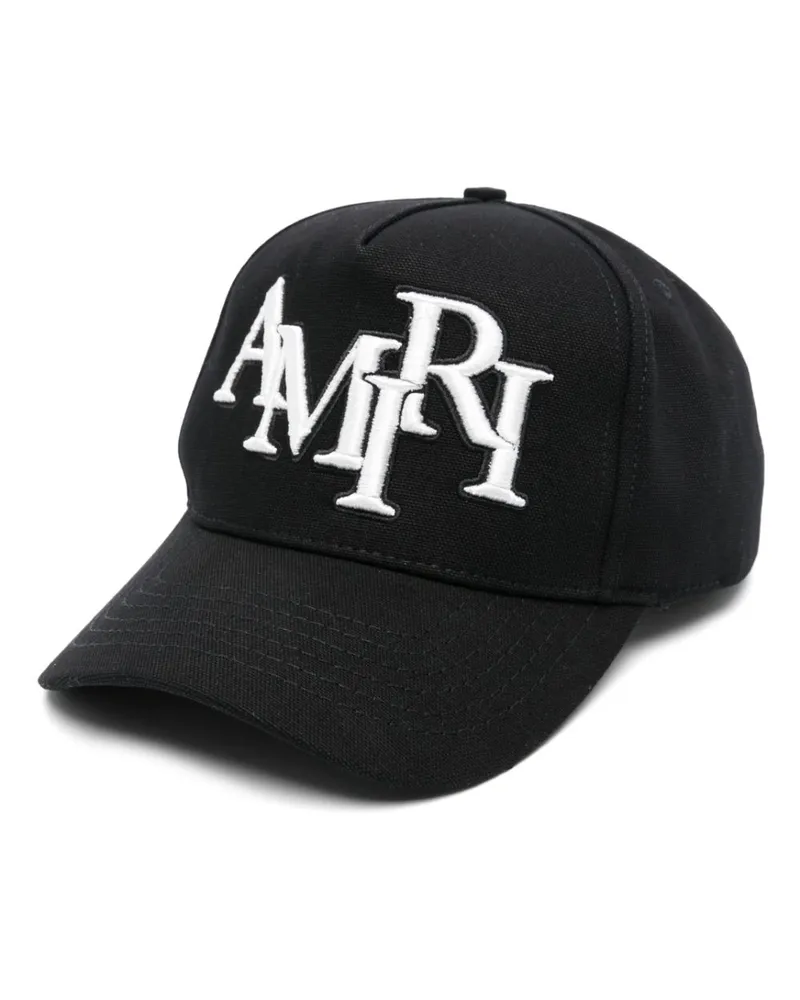 Amiri Baseballkappe mit Staggered-Logo - Schwarz Schwarz