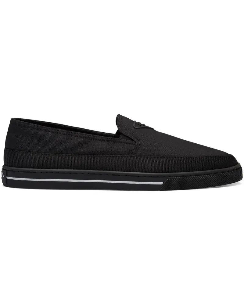 Prada Klassische Slip-On-Sneakers - Schwarz Schwarz