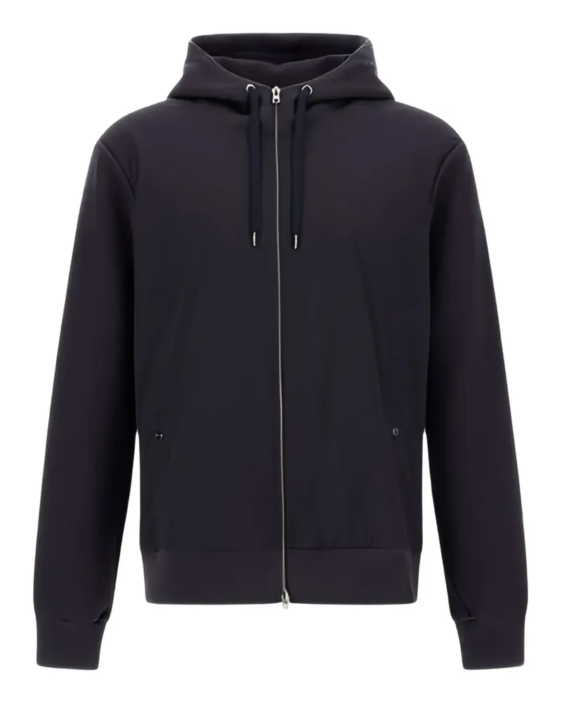 Herno Gerippte Kapuzenjacke mit Einsätzen - Blau Blau