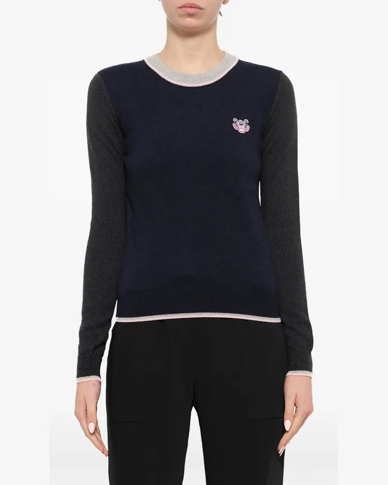 Kenzo Tiger-patch sweater - Blau Blau