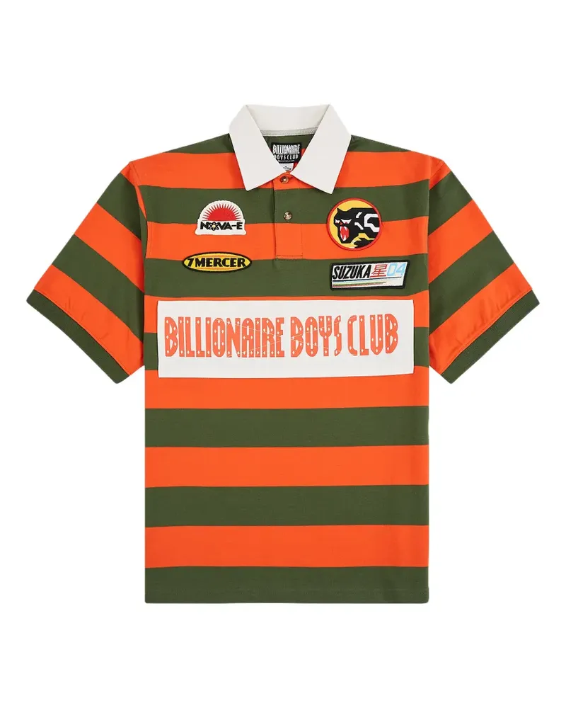 Billionaire Boys Club striped patch-detail polo shirt - Grün Grün