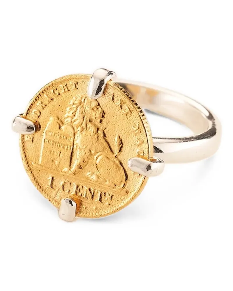 Wouters & Hendrix coin-pendant sterling-silver ring - Silber Silber