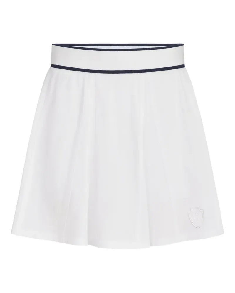 Brunello Cucinelli stretch-cotton piqué mini skirt with logo - Weiß Weiß