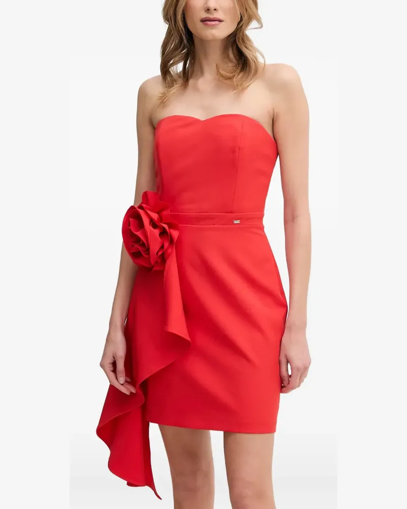 Gaudi Schulterfreies Minikleid mit Blumendetail - Rot Rot