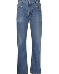 RE/DONE Kristallverzierte Jeans Blau