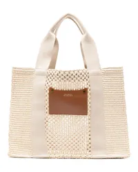 Isabel Marant Kleiner gewebter Aruba Shopper Nude