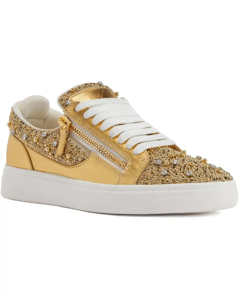 Giuseppe Zanotti Verzierte Low-Top-Sneakers - Gelb Gelb