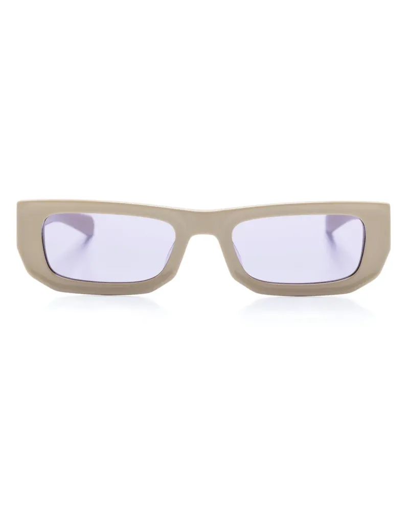 FLATLIST Slug Sonnenbrille mit eckigem Gestell - Nude Nude