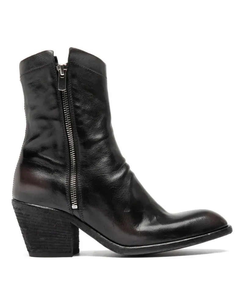 Officine Creative Italia Sydney side zip boots - Schwarz Schwarz