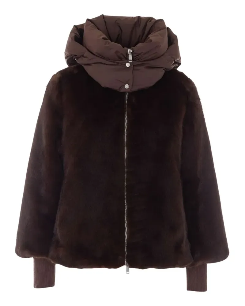 ADD Kapuzenjacke aus Faux Fur - Braun Braun